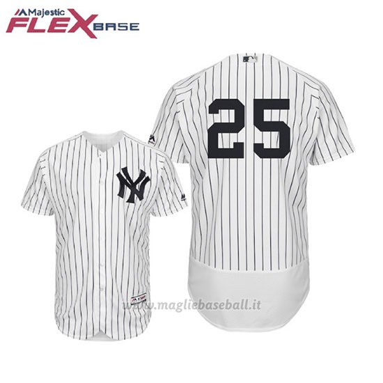 Maglia Baseball Uomo New York Yankees Gleyber Torres Flex Base Autentico Collezione 1ªBianco